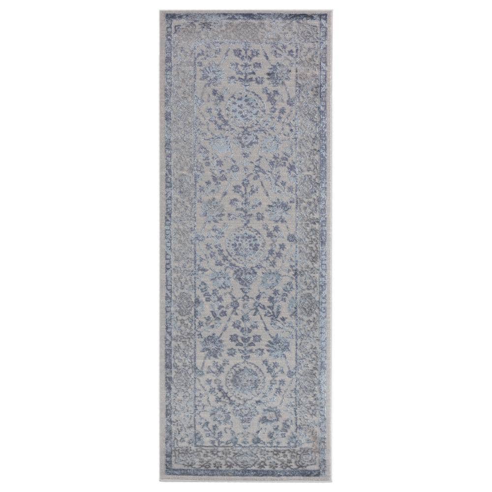 United Weavers Cascades Shasta Blue 2 ft. 7 in. x 7 ft. 2 in. Runner