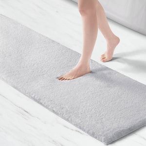 Marshmallow Grey 20 in. x 30 in. Bath Rug