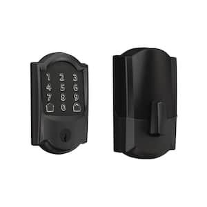 Camelot Matte Black Encode Smart Wi-Fi Door Lock with Alarm