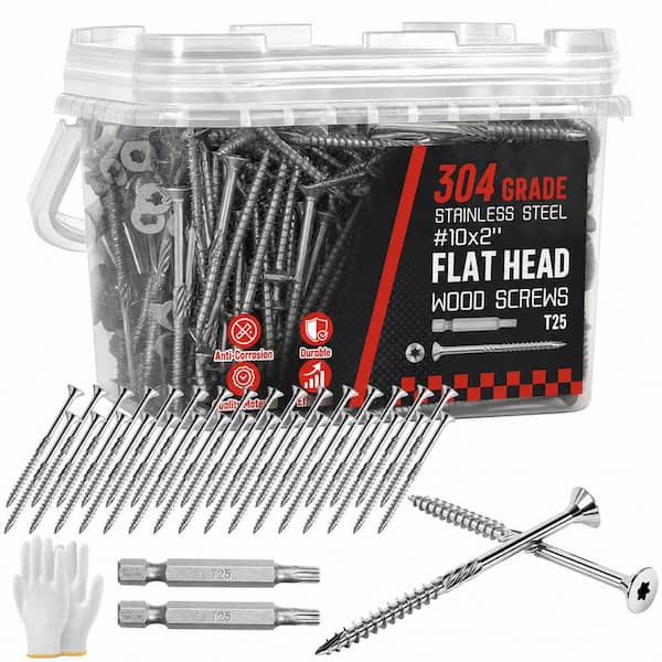 304 Stainless Steel Corrosion-Resistant Self-Tapping Deck Screws Star Drive Wood Fastener 1000 pcs