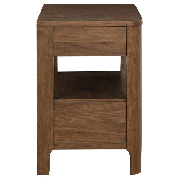 Coaster Maderia Walnut 2-Drawer Nightstand Bedside Table with Felt