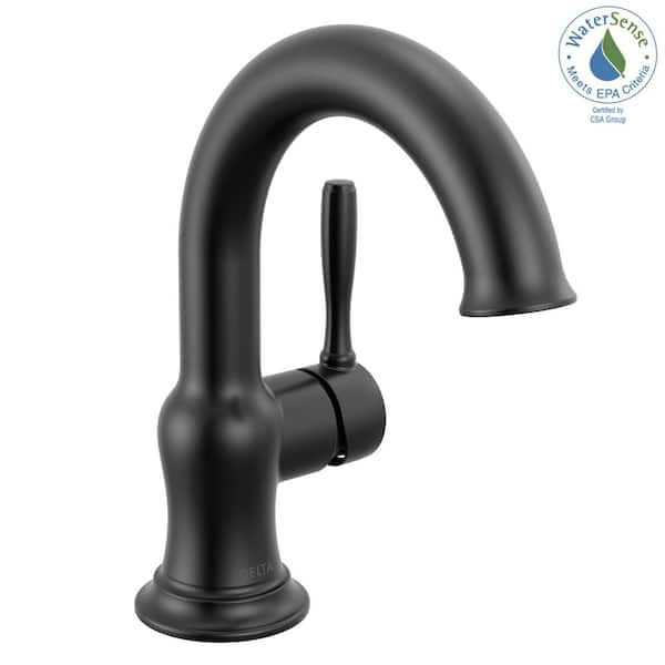 Delta Roe Single Handle Single Hole Bathroom Sink Faucet in Matte