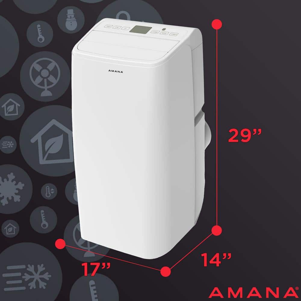 Amana 13000 BTU White Portable Air Conditioner with Heater and Remote