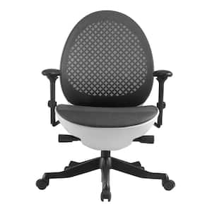 White Nylon Mesh Office Chair With Ergonomic Design