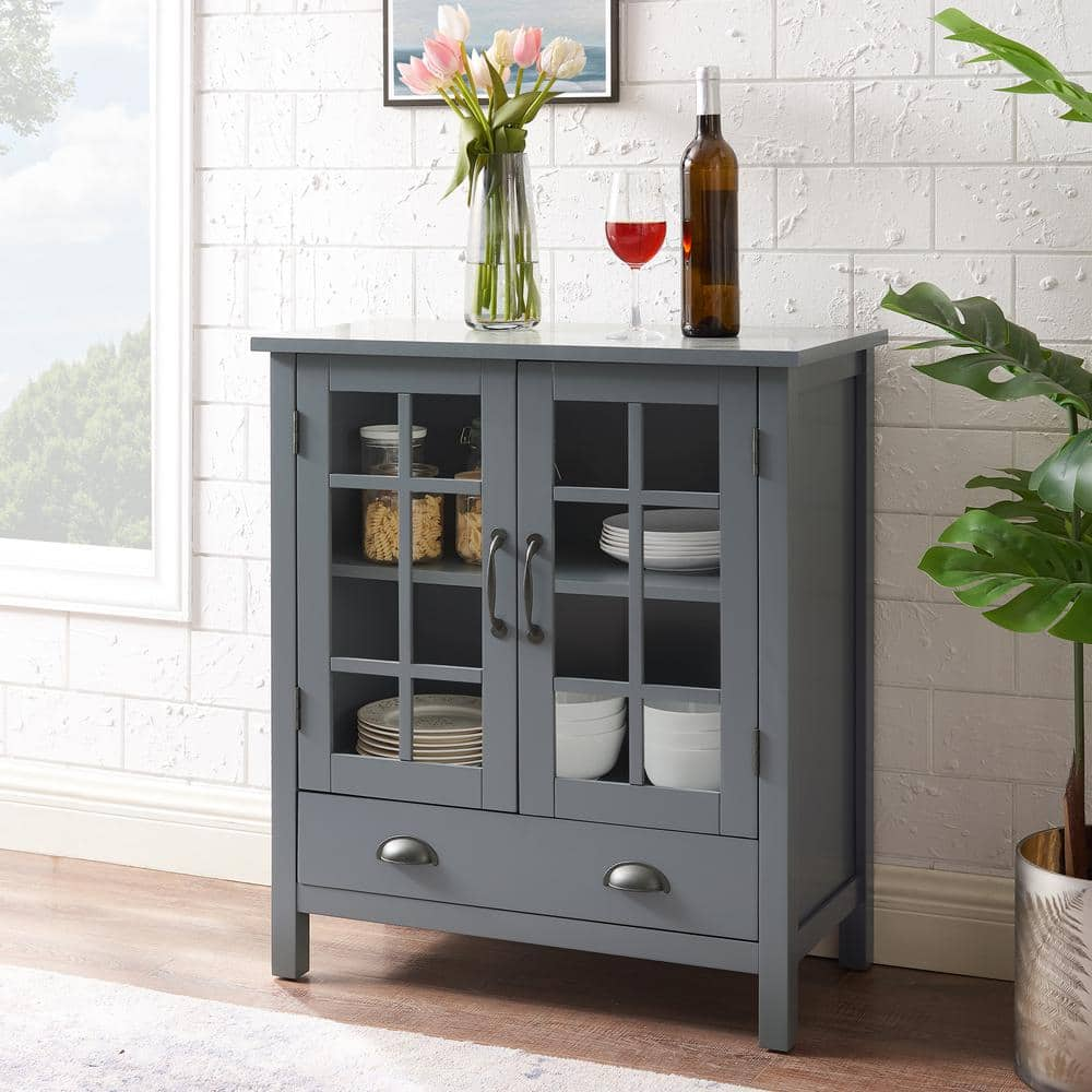 Claire Grey Storage Cabinet With Drawer Skegl19087e3gy - The Home Depot