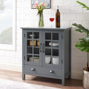 Claire Grey Storage Cabinet with Drawer