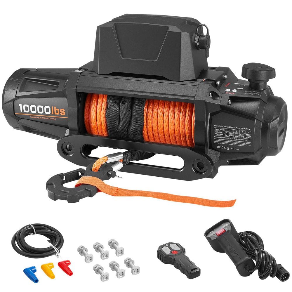 Electric Winch 12V, 10000 lbs. Load, 7/20 in. x 90 ft. Synthetic Rope, Wireless & Wired Remote, IP67 Waterproof SUV Jeep price history on PriceWatchPro