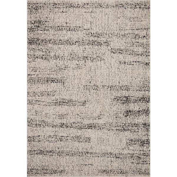 Loloi Darby Oatmeal/Charcoal 2 ft. 7 in. x 8 ft. Transitional Modern Runner Rug