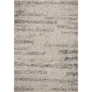 Darby Oatmeal/Charcoal 18 in. x 18 in. Sample Transitional Modern Area Rug