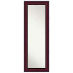 Canterbury Cherry 19.25 in. x 53.25 in. Non-Beveled Casual Rectangle Wood Framed Full Length on the Door Mirror