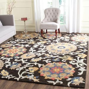Blossom Charcoal/Multi 5 ft. x 8 ft. Floral Area Rug