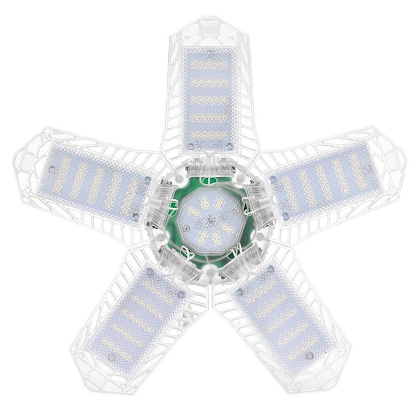 CIPACHO 100-Watt Integrated LED White PC Material Panel Chandelier (2-Piecs)