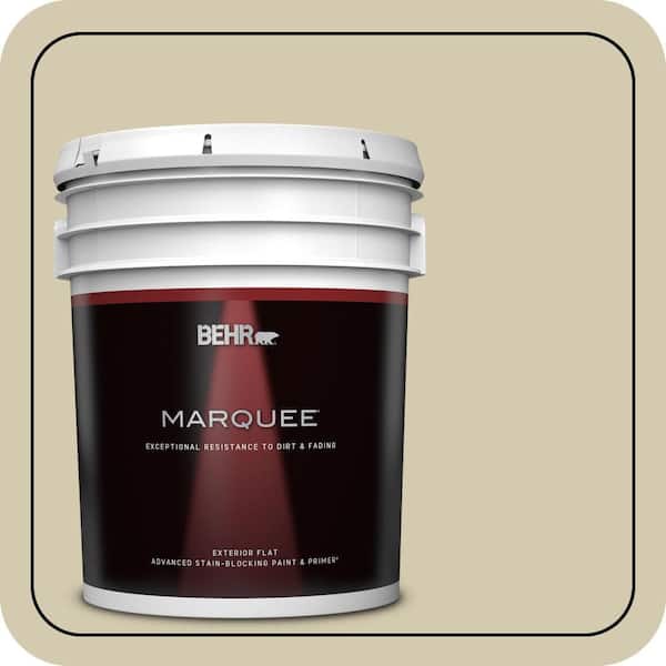 BEHR MARQUEE 5 gal. #770C-3 Sand Fossil Flat Exterior Paint & Primer