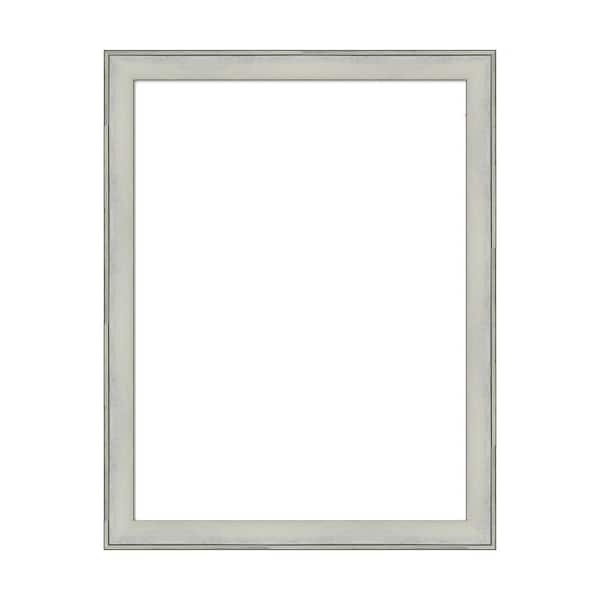 Amanti Art Mirror Makeover Flair Silver Patina 29.25 in. W x 37.25 in. H Bathroom Mirror Frame Border Kit-Fits a 28 x 36 Mirror