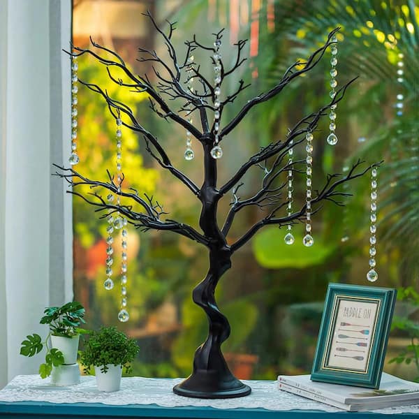 Cubilan 30 in. Black Artificial Pine Centerpiece for Table