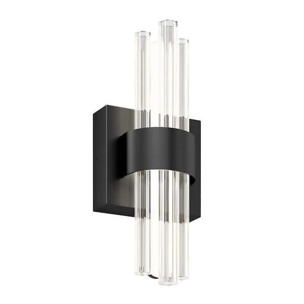 Dorado 4.72 in. 1-Light Matte Black 3CCT Integrated LED Wall Sconce Light Fixture