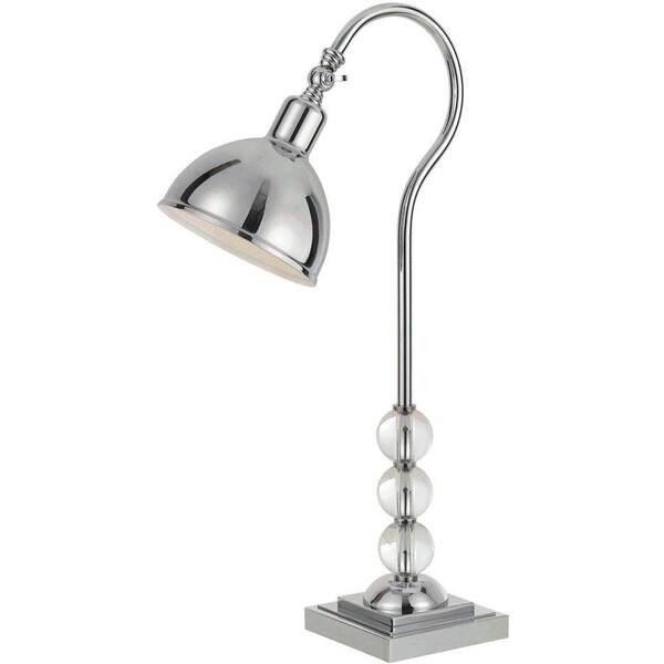 AF Lighting 8494 26 in. Chrome Desk Lamp with Crystal Accents