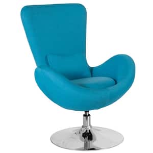 Aqua Fabric Egg Series Reception-Lounge-Side Chair
