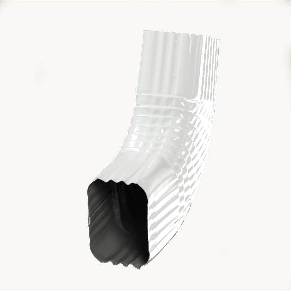 2 in. x 3 in. High Gloss 80 Degree White Aluminum Downspout B-Elbow price history on PriceWatchPro