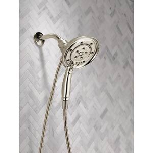 In2ition 4-Spray Patterns 2.50 GPM 6.13 in. Wall Mount Dual Shower Heads in Polished Nickel