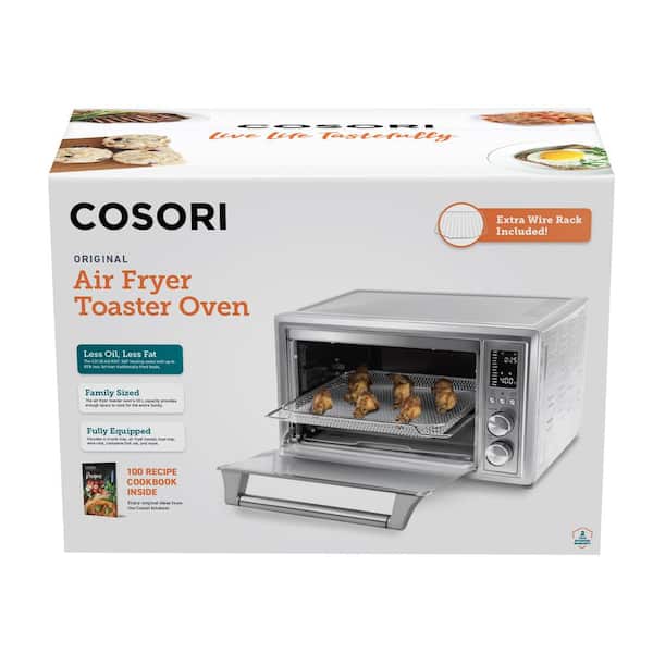 COSORI Air Fryer Toaster Oven, 12-in-1 Convection Oven Countertop with  Rotisserie, Stainless Steel 32QT/32L, 6-Slice Toast, 13-inch Pizza,100  Recipes, Basket, Tray(6 Accessories)Included, CO130-AO