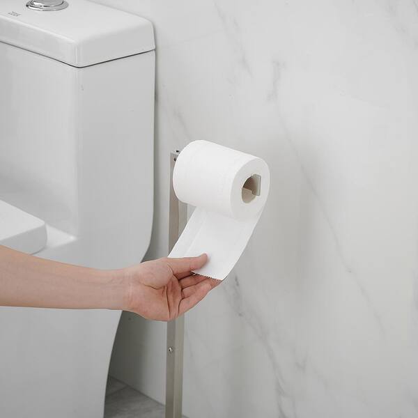 Moen Sage Brushed Nickel Freestanding Spring-loaded Toilet Paper