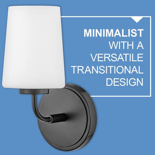 LARK - Kline 5.0 in. 1 Light Black Vanity Light