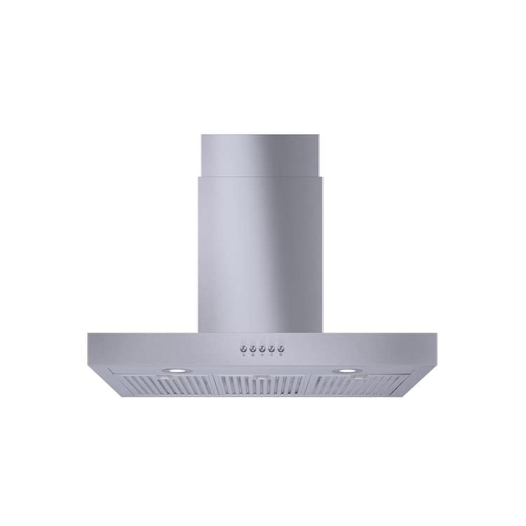 Vissani Lora 30 in. 350 CFM Convertible TShape Wall Mount Range Hood in Stainless Steel with