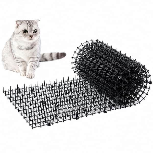 Black 80 in. x 11 in. Plastic Garden Spike Indoor and Outdoor Kitchen Mat Prickle Strip Digging Stopper