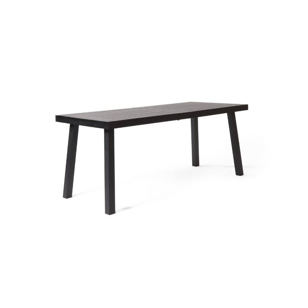 Villea Black Wood 32.25 in. 4 Legs Dining Table Seats 4