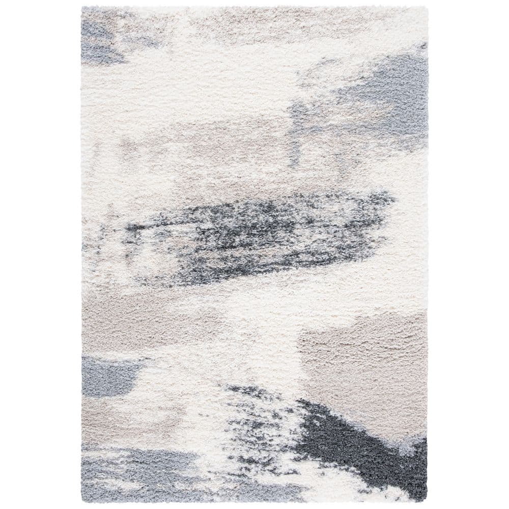Fontana Shag 2 ft. x 4 ft. Ivory/Gray Gradient Abstract Area Rug price history on PriceWatchPro