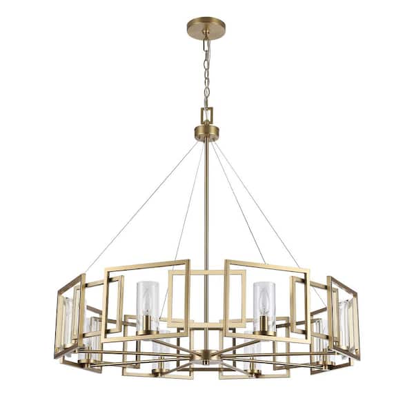 Golden Lighting - Marco 8-Light Chandelier in Brushed Champagne Bronze with Clear Glass