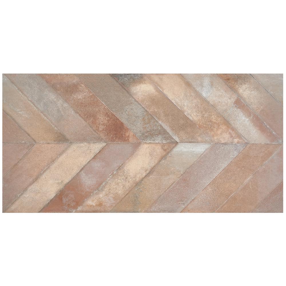 Nord 24" x 48" Brown Porcelain Stone Look Tile