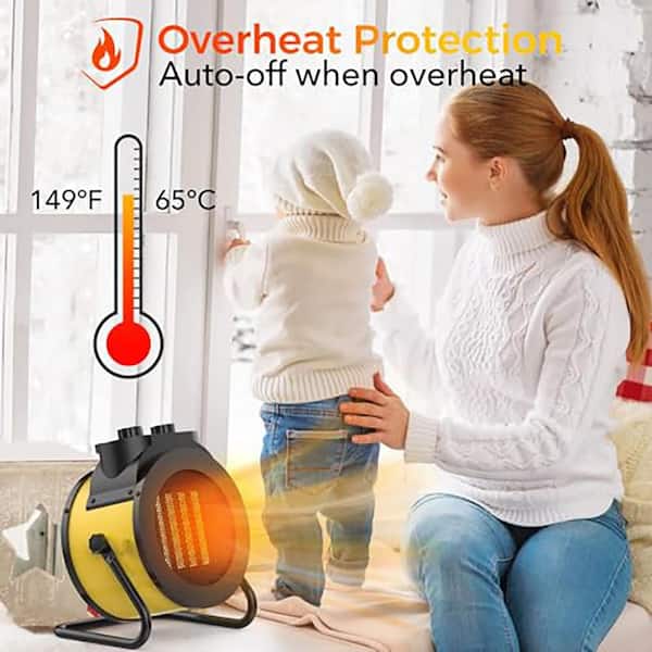 Phewnyzo 1500W Outdoor Electric Space Heater w Overheat Protection