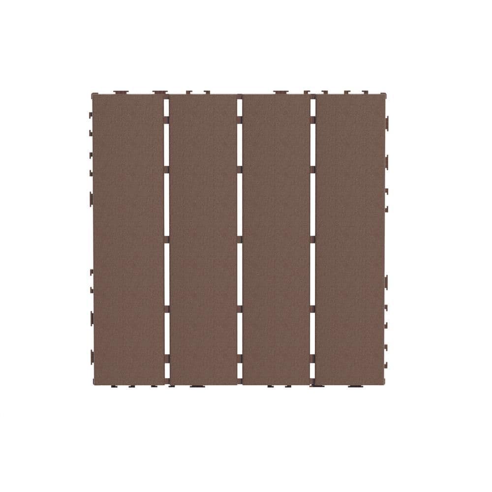 Quick Deck Tile, 1 ft. x 1 ft. All Weather Plastic Outdoor Waterproof Inter