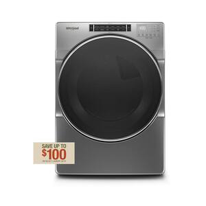 7.4 cu. ft. 240-Volt Chrome Shadow Stackable Electric Dryer with Steam and Intuitive Touch Controls, ENERGY STAR