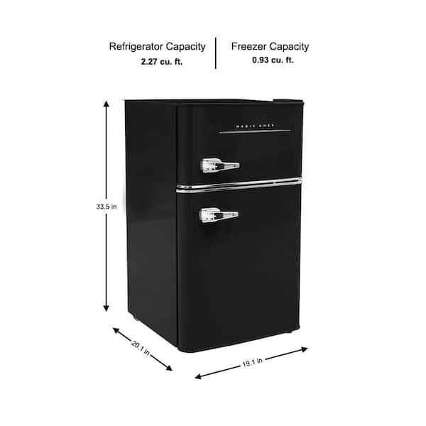 HMCR320RE by Magic Chef - 3.2 Cu. Ft. Retro 2-Door Refrigerator