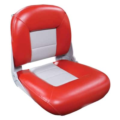 Red/Gray Navistyle Low-Back Boat Seat
