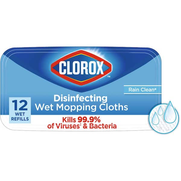 Clorox Rain Clean Scent Bleach Free Disinfecting Wet Mop Pad Refills (24-Count)