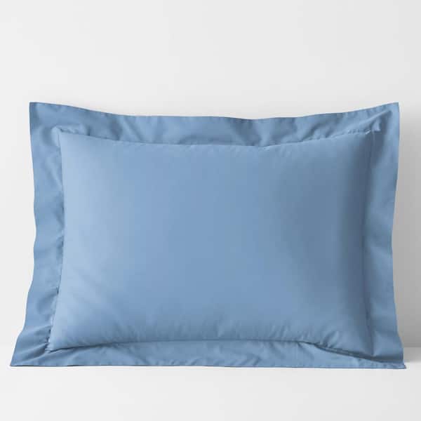 Company Cotton Percale Porcelain Blue Standard Sham
