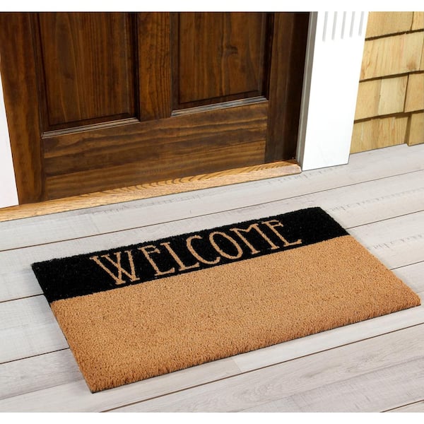 Calloway Mills 107382436 Modern Black Welcome Doormat 24 x 36