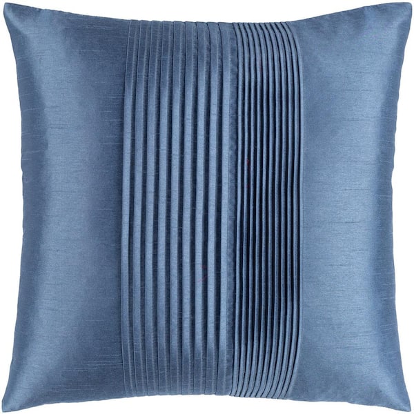 Artistic Weavers Kader Denim Solid Pleated Polyester 18 in. x 18 in. Throw Pillow