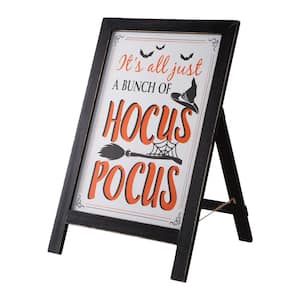 24 in. H Halloween Wooden Sanding Easel Sign Decor or Hanging Decor (2-Function)