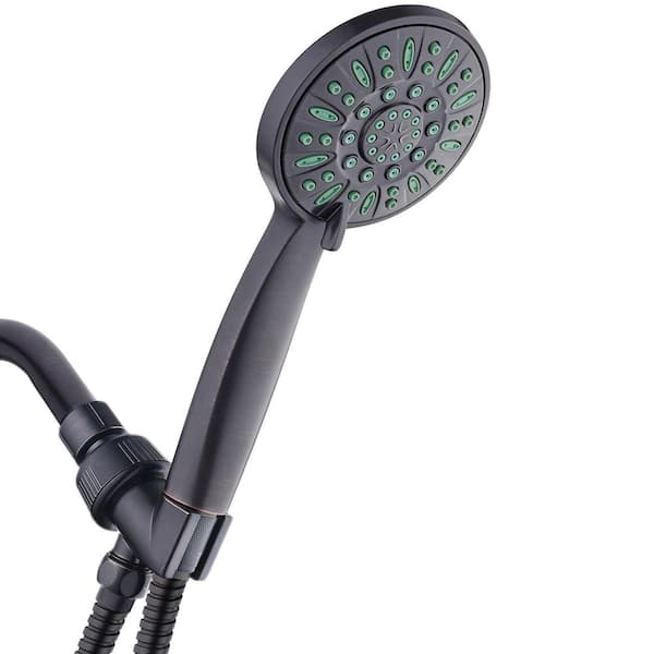AquaDance Antimicrobial 6-Spray Patterns 4 in. Single Wall Mount Handheld Showerhead in ORB Finish