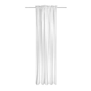 White Solid Polyester 50 in. W x 80 in. L Rod Pocket Blackout Curtain Liner