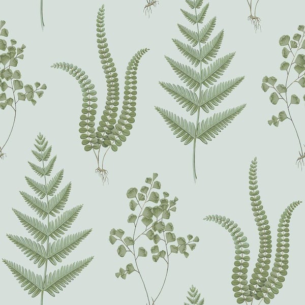 Brewster Blue Herbs Paper Strippable Roll Wallpaper (Covers 57.5 sq. ft.)