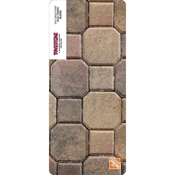 Pavestone Paper Sample Only of Decorastone 9.06 in. L x 5.51 in. W x 2.36 in. H Oldtown Blend Concrete Paver (1 - Piece)