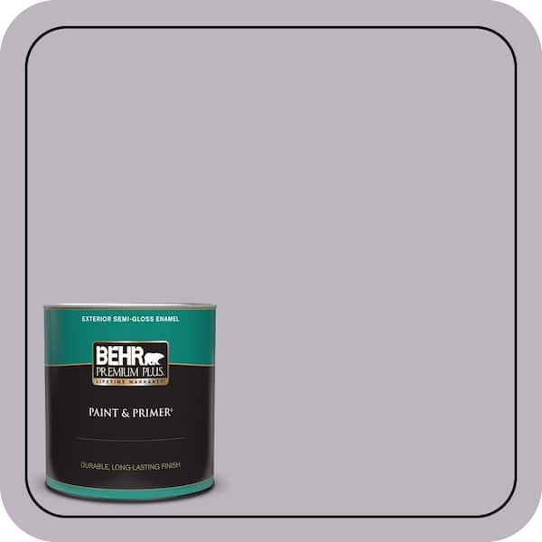 BEHR PREMIUM PLUS 1 qt. #N100-3 Future Vision Semi-Gloss Enamel Exterior Paint & Primer