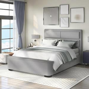 Claredon Gray Twin Panel Bed with Storage