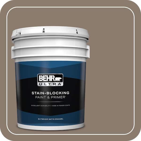BEHR ULTRA 5 gal. #T18-07 Road Less Travelled Satin Enamel Exterior Paint & Primer